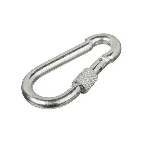 Карабин с фиксатором DIN 5299D 12х140, цинк