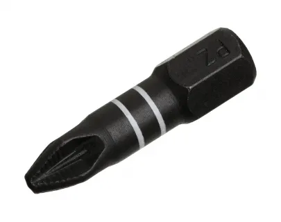 Бита крестовая PZ 2х25 для больших нагрузок  Cobalt Mn (черная)