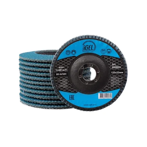 Круг лепестковый угловой ZA 125х22мм GRIT 80 IGEL