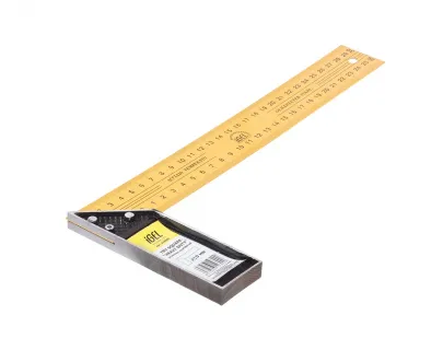 Угольник  250 мм столярный желтый  iGEL