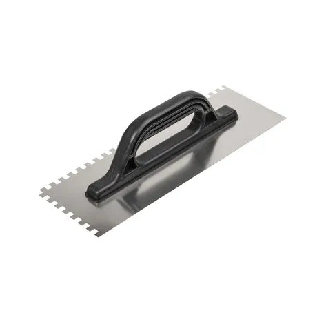 Гладилка из нержавеющей стали с пластиковой ручкой Зуб 10х10 Размер  380 мм