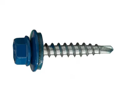 Саморез кровельный по дереву 4,8х29 RAL5002/цинк (ультрамарин)