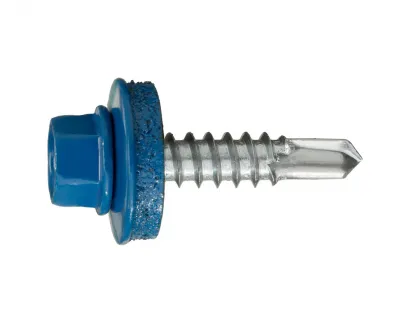 Саморез кровельный по металлу 5,5х25 RAL5002/цинк (ультрамарин)