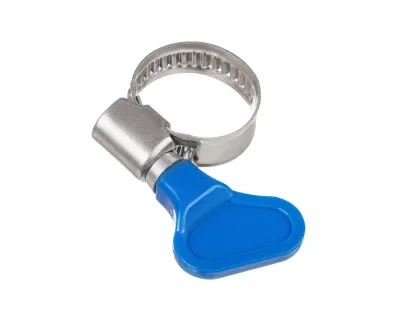 Хомут червячный барашковый 16-27мм, цинк