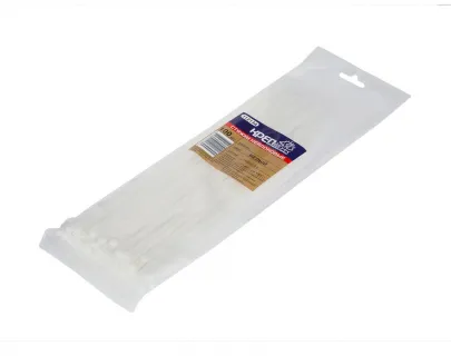 Хомут-стяжка белая  5х300 (100шт.), нейлон