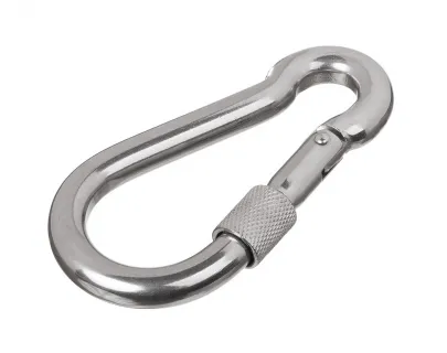 Карабин пожарный с фиксатором 100мм А4