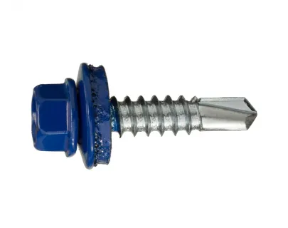 Саморез кровельный по металлу 4,8х19 RAL5005/цинк (синий)