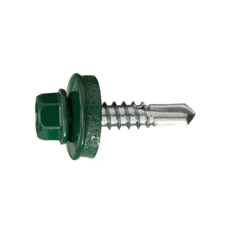 Саморез кровельный по металлу 4,8х19 RAL6005/цинк (зеленый)