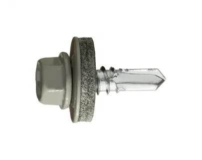 Саморез кровельный по металлу 4,8х19 RAL7004/цинк (сигнально-серый)