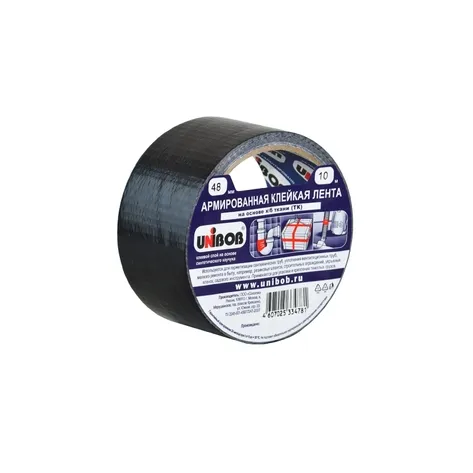 Клейкая лента армированная UNIBOB 48мм х 10м черная