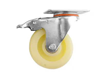 Колесо поворотное, полиуретановое с фиксатаром Tolsen 100 мм