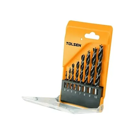 Набор сверел по дереву 8шт (3 - 10 мм) Tolsen