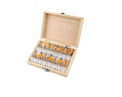 Набор фрез по дереву 8 мм Tolsen (15 предметов)