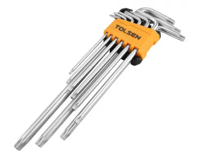 Н-р шестигр. ключей TORX супердлинных 9предм. Tolsen