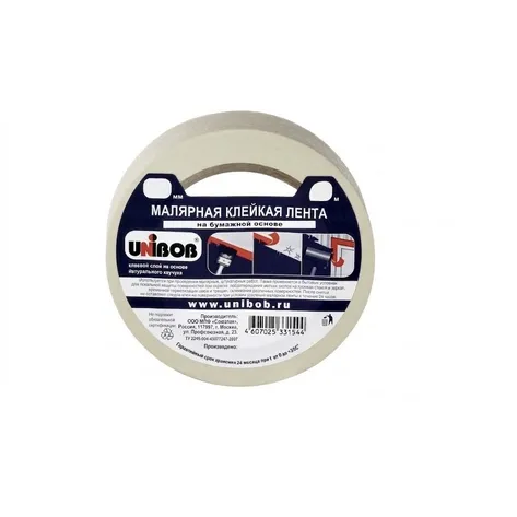 Клейкая лента малярная UNIBOB 48мм х 25м