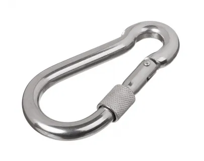 Карабин пожарный с фиксатором 60мм А4